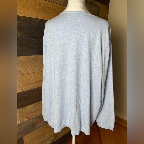 Talbots Sky Blue Lightweight Pullover Sweater, Plus Size 2X - Picture 3 of 8